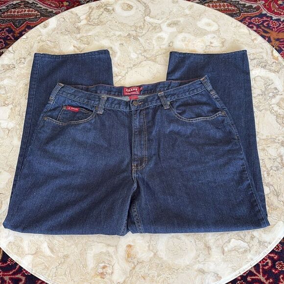 Chaps Ralph Lauren Dark Denim Relaxed Straight Leg Jeans - Picture 6 of 15